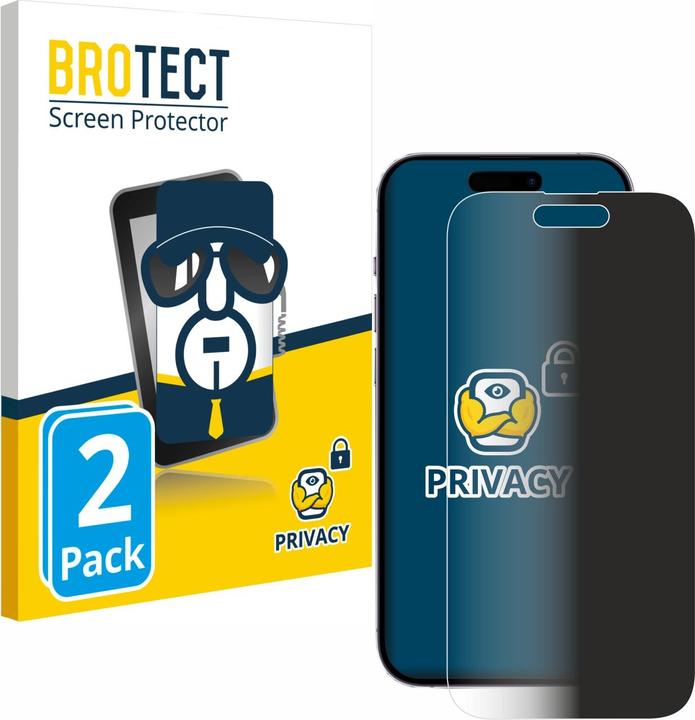 Immagine prodotto BROTECT Pellicola privacy antispia Pellicola di protezione dalla luce blu (2 Pezzo/i, Apple iPhone 14 Pro)