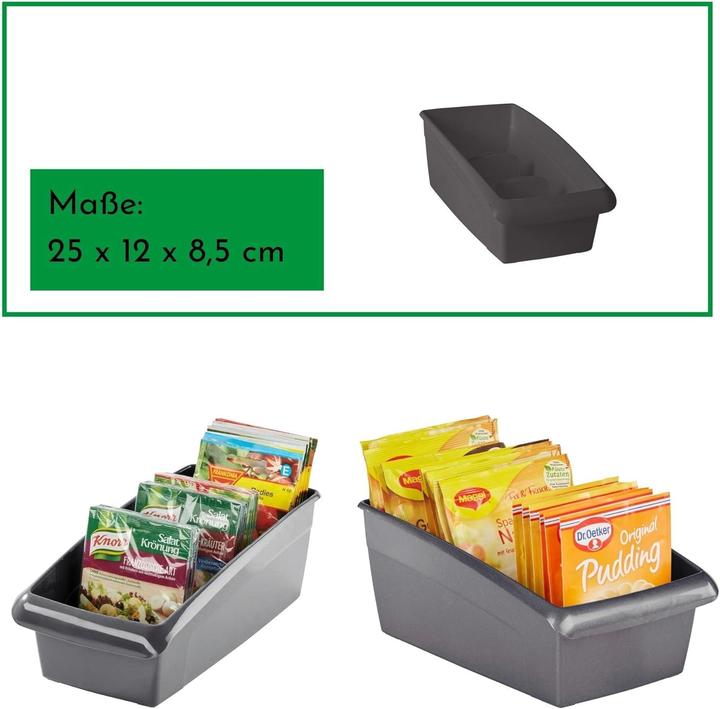 Image du produit Novaliv Boîte à soupe petit tiroir Organisateur de cuisine - 25 x 12 cm BLANC Boîte à épices - -