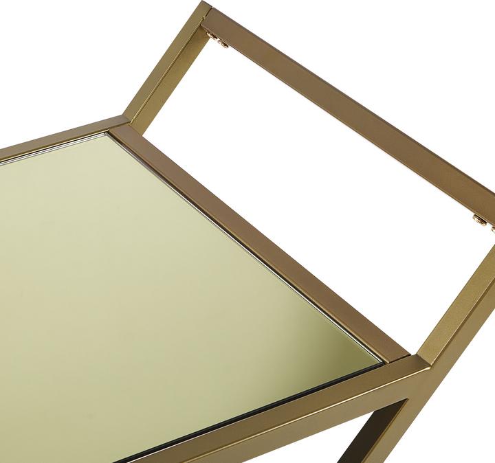 Produktbild Beliani Servierwagen Metall gold Spiegeleffekt 2 Etagen IVERA