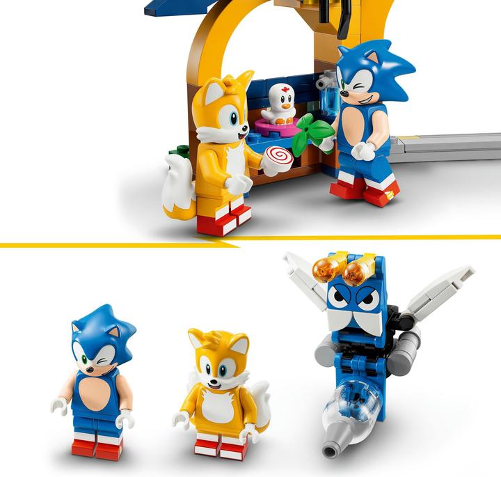 Actual product image LEGO Tails' tornado plane with workshop (76991, LEGO Sonic)