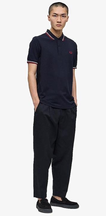 Produktbild Fred Perry Twin Tipped Polo Shirt Short Sleeve Navy (M)