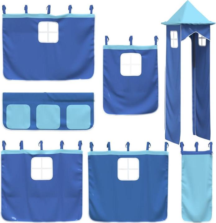 Immagine prodotto VidaXL Tende per letto a soppalco con torre Poliestere blu, colore