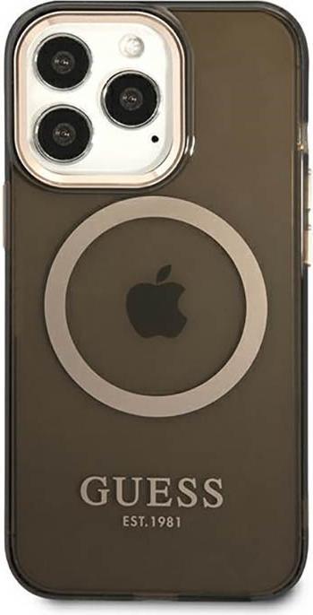 Produktbild Guess GUHMP13XHTCMK iPhone 13 Pro Max 6,7" czarny/black hard case Gold Outline Translucent MagSafe (Apple iPhone 13 Pro Max)