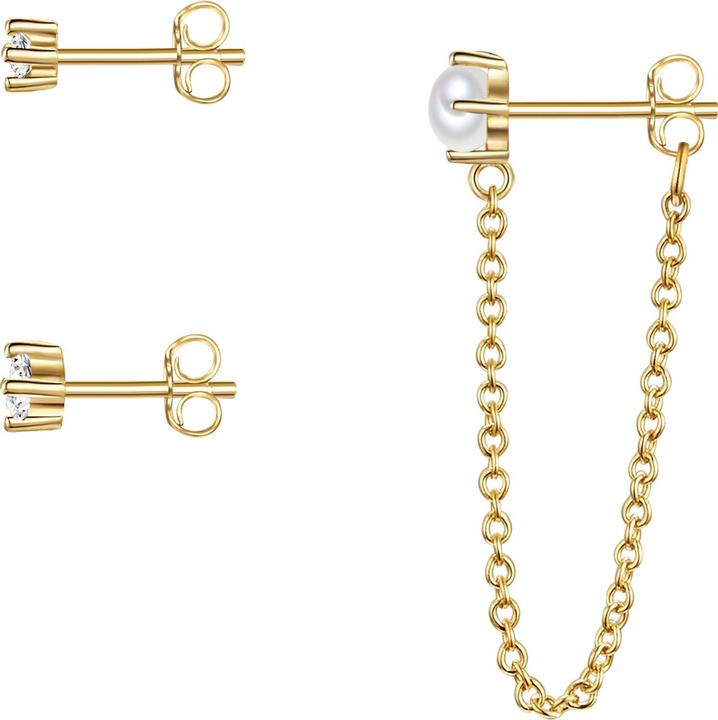 Immagine prodotto Glanzstücke München Perle d'acqua dolce d'argento da donna coltivate in oro giallo - 26629 (Argento)