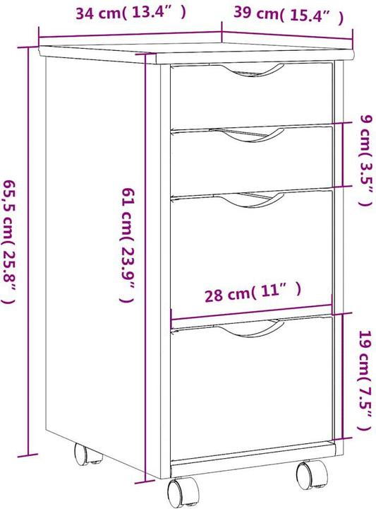 Immagine prodotto VidaXL Shep (34 x 39 x 65,5 cm)