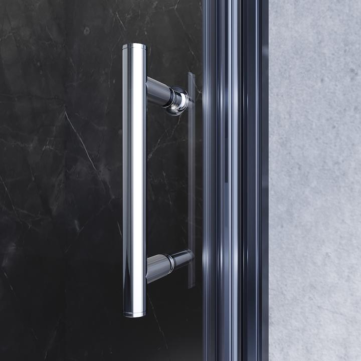 Actual product image SONNI Duschtr H?ngetr Duschwand Drehtr ohne Rahmen, NANO Glas 86x185 cm (86 cm, 86 cm, 185 cm)