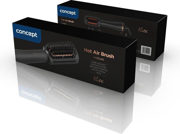 Produktbild Concept VH6040 Haarstyling-Gerät Heissluftbürste Dampf Schwarz Bronze 550 W 2 2 m