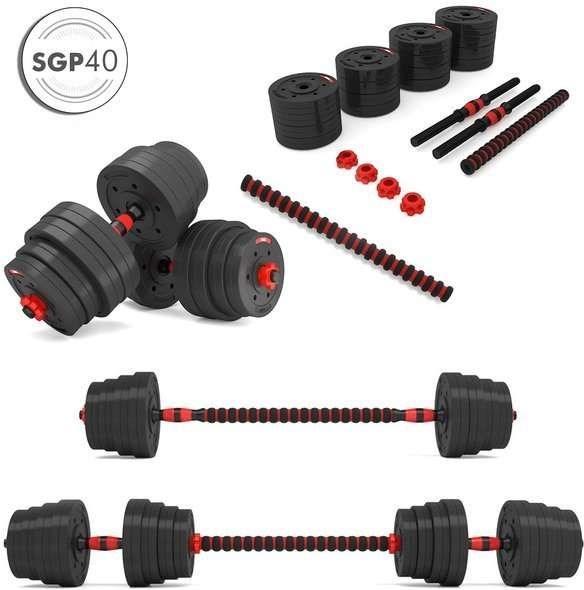 Produktbild HMS Sgp40 Sztangielki-Sztanga Kompozyt 40 kg (2 x 20 kg)