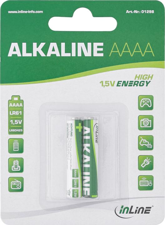 Produktbild InLine Alkaline Batterien (2 Stk., AAAA, 500 mAh)