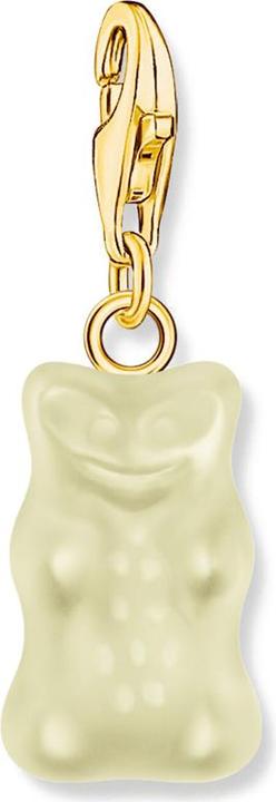 Thomas Sabo Charm-Goldbären-Anhänger in Weiss vergoldet (Silber 925)