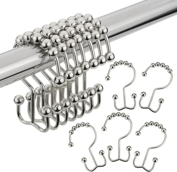 Immagine prodotto JTI Ganci per tende da doccia - acciaio inox - 12 pezzi