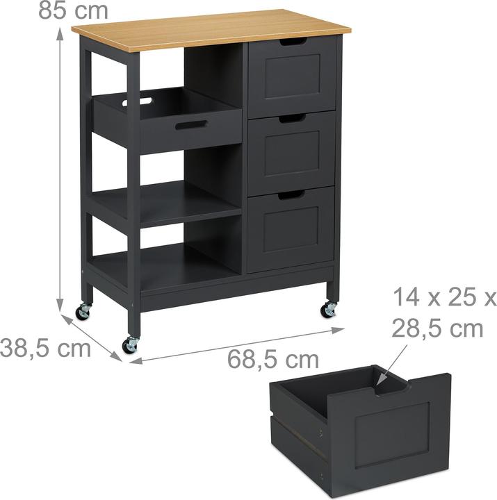 Actual product image Relaxdays Küchenwagen