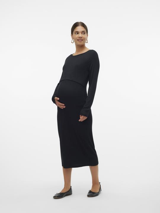 Image du produit Mamalicious Coupe ajustée Col rond Robe midi (XS)