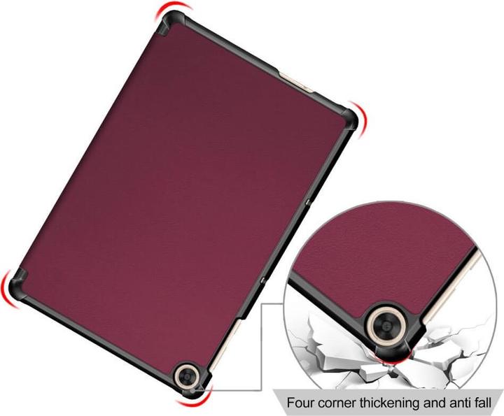 Actual product image Cover-Discount Huawei MatePad T10/T10s - Tri-fold Smart Case wine red (MatePad T10, MatePad T10s)