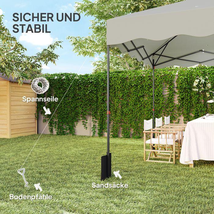 Actual product image Swisshandel24 Faltpavillon ca.3x3m, wasserabweisend Stabil Winterfest, Cremeweiss (297 cm, 297 cm)