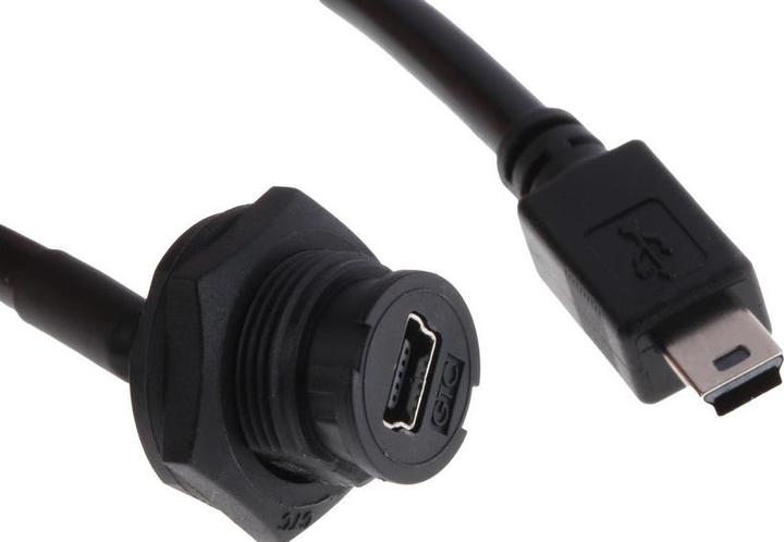 Actual product image Rs Pro Mini USB-B Plastic C2 Panel Jack Lock (0.20 m, USB 1.0)