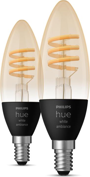 Immagine prodotto Philips Hue Filament White Ambiance (E14, 4.60 W, 350 lm, 2 x, G)