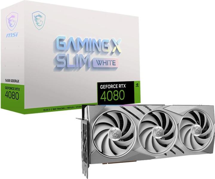 Actual product image MSI RTX4080 GAMING X SLIM WHITE 16GB GDDR6X HDMI 3xDP (16 GB)