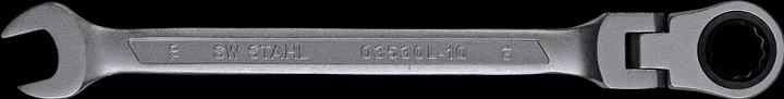 Produktbild SW-Stahl 03530L-10 Gabelringratschenschlüssel 10 mm I Ringschlüssel mit Gelenk I 72 Zähne I Maulschl (10 mm)