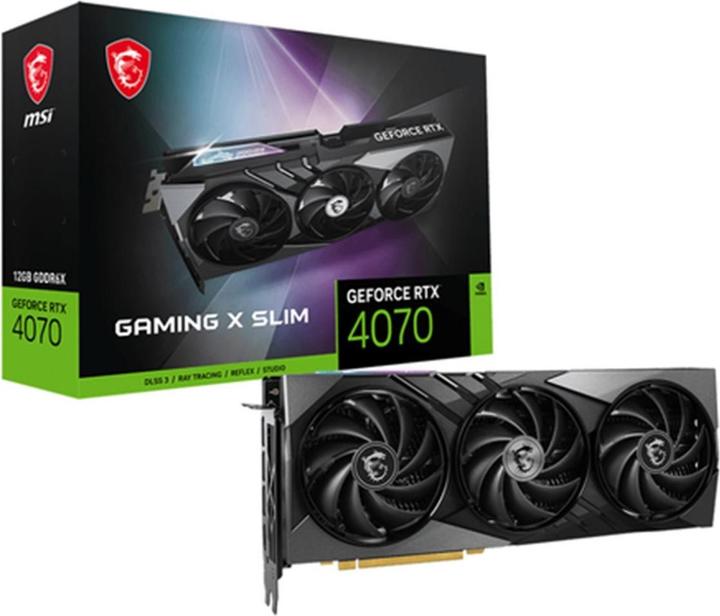 Actual product image MSI GeForce RTX 4070 GAMING X SLIM 12G (12 GB)