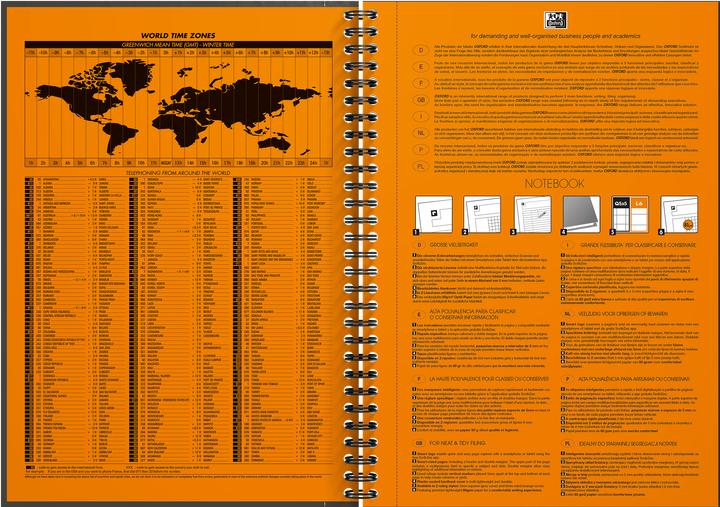 Actual product image Oxford International Notebook (B5, Checked, Soft cover)