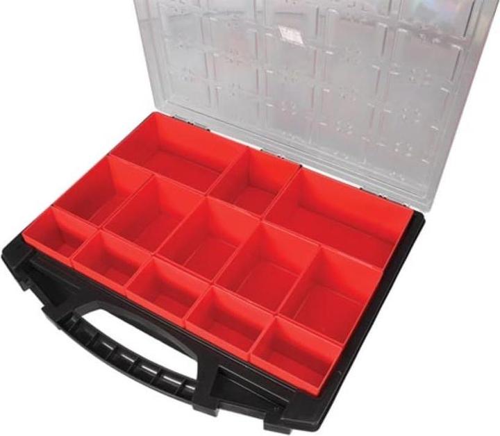Image du produit Velleman - Boîte de Rangement - 430 x 370 x 85 mm - 13 Compartiments Amovibles