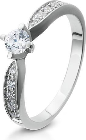 Breuning RING - BRILL. 0,381 Ct. H/si (48, 585/14 K Gold)