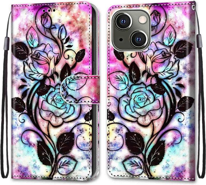 Produktbild Cover-Discount iPhone 13 mini - Lederetui Hülle Black Rose (Apple iPhone 13 mini)