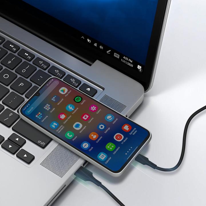 Produktbild USB / USB-C Lade- und Datenübertragungskabel (1 m, USB 3.2 Gen 1, 20 W)