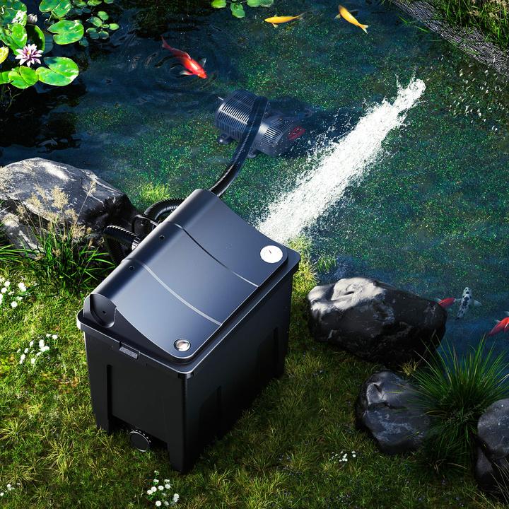 Actual product image SunSun Bio Pond Filter CBF-200T Filter System Complete with 9 W UVC and Pond Pump 2300 L/h 35 W