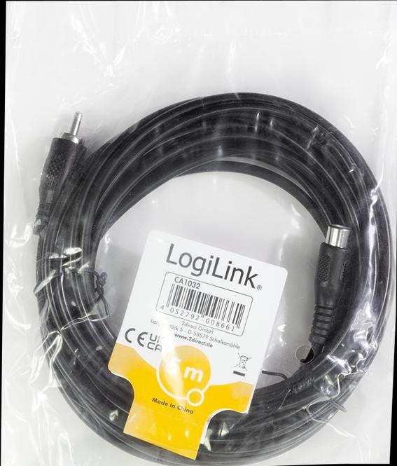 Immagine prodotto LogiLink Cavo di estensione CA (5 m, Cinch)