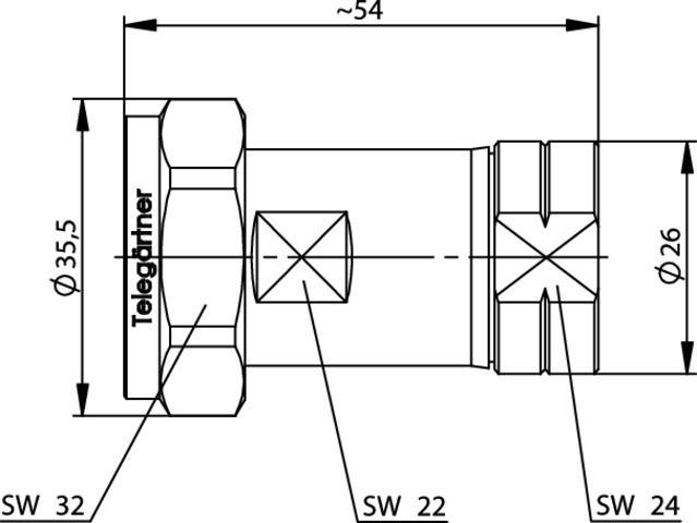 Image du produit Telegärtner Connecteur 7-16 (Câble d'antenne)