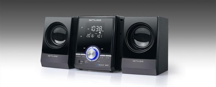 Image du produit Muse M-38 BT - Mini chaîne hi-fi avec CD,USB & bluetooth - noir (Bluetooth, Lecteur de CD, 1x 10 W)