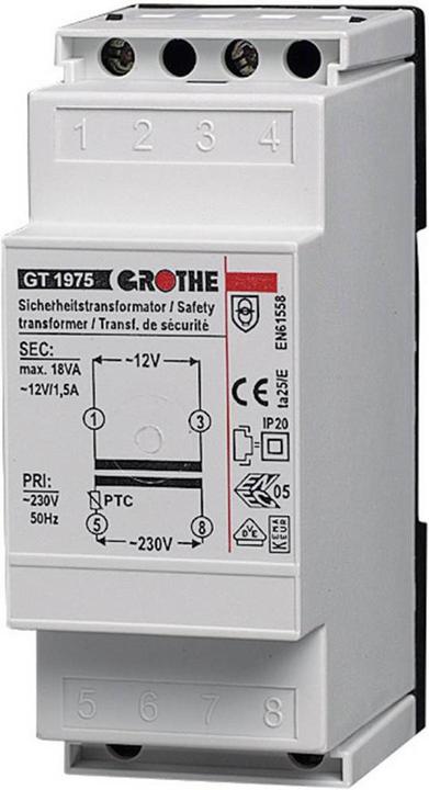 Produktbild Grothe Klingel-Transformator 8 V/AC 2