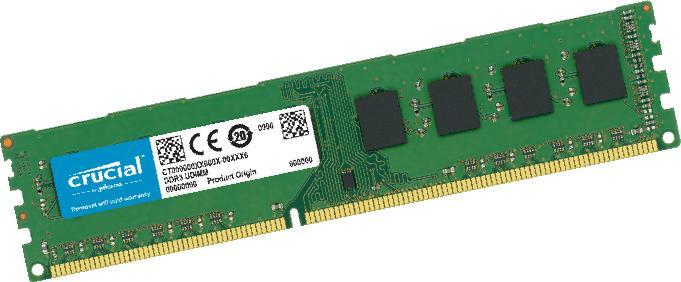 Produktbild Crucial Desktop Memory (1 x 4GB, 1600 MHz, DDR3-RAM, DIMM)