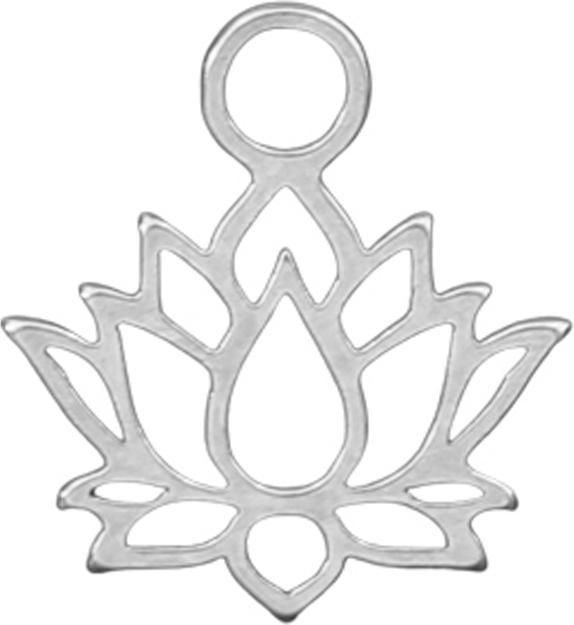 Star Piercing Anhänger silber Lotusblume (ohne Messing, Chirurgenstahl 316L)