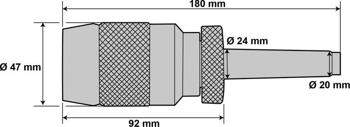 Produktbild Paulimot Präzisions-Schnellspann-Bohrfutter 1 - 13 mm MK3 / M12