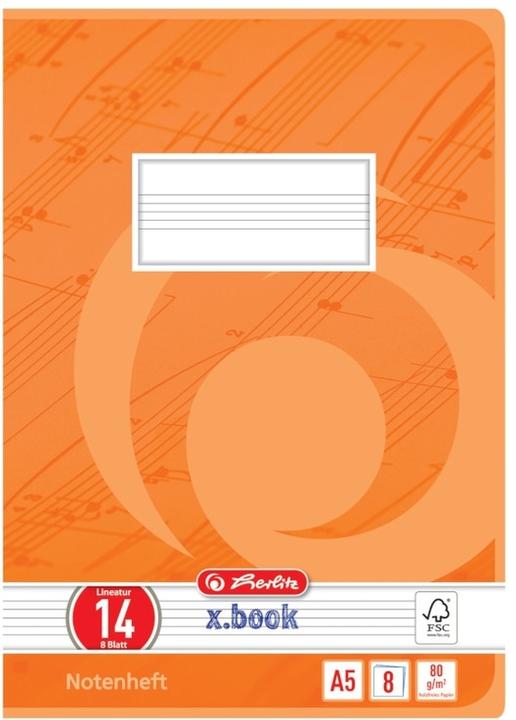Immagine prodotto Herlitz Libro musicale x.book, DIN A5, fascicolo 14, 8 fogli (A5, Copertina rigida)