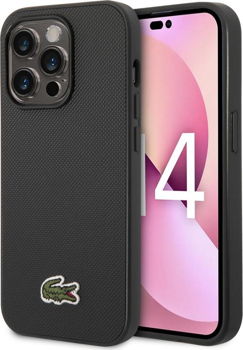Produktbild Lacoste LCHMP14LPVCK iPhone 14 Pro 6.1" czarny/black hardcase Iconic Petit Pique MagSafe (Apple iPhone 14 Pro)