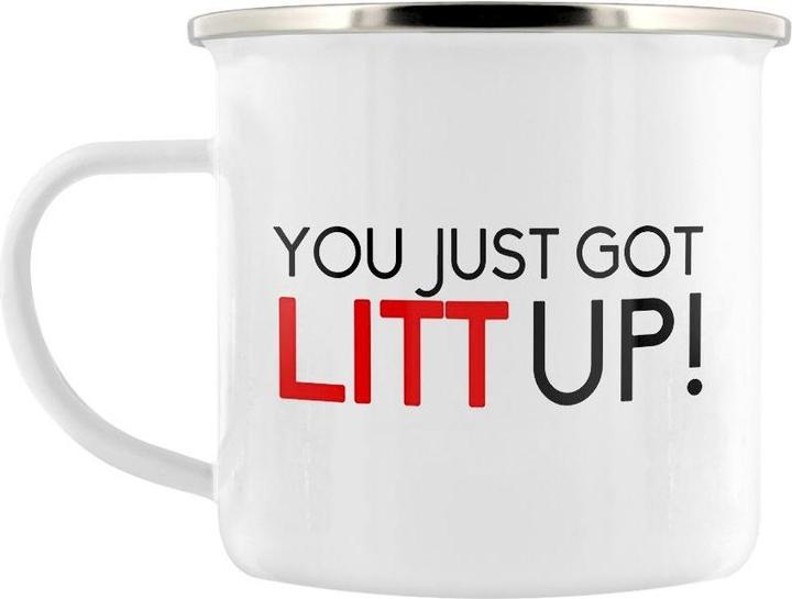 Actual product image Grindstore Coffee mug You Just Got Litt Up Enamelled