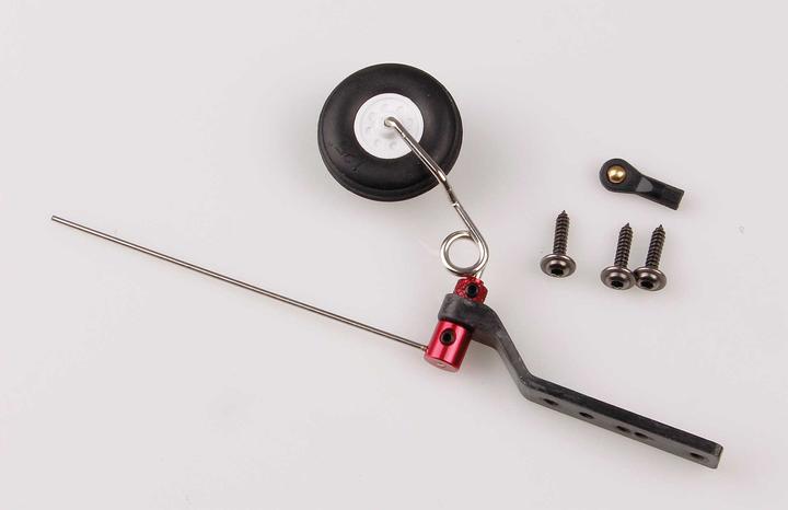 Actual product image Kuza Rear landing gear 90-120e Carbon V2 with wheel approx. 31mm steerable
