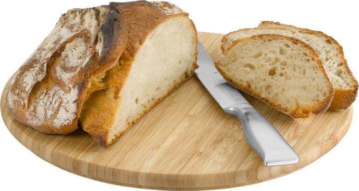 Produktbild WMF Gourmet Brotkasten rund / Brotbox mit Schneidbrett 32 x 13cm Bambus Cromargan Edelstahl schwarz