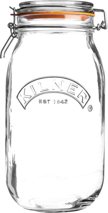 Image du produit Kilner 3L Round Cliptop Jar Glass Storage Container Canister Valuable Jar, Glass, 3L (3 l)