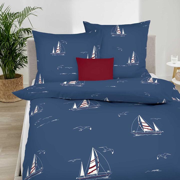 Produktbild Kaeppel Bettwäsche Yacht marine (Duvetbezug, 135x200 cm + 80x80 cm)