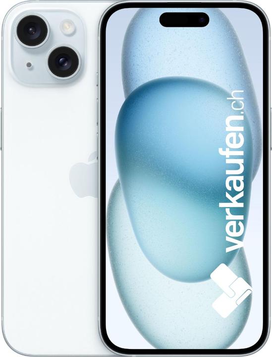 Produktbild verkaufen.ch iPhone 15 (128 GB, Blue, 6.10", 48 Mpx, SIM + eSIM, A / Wie neu)