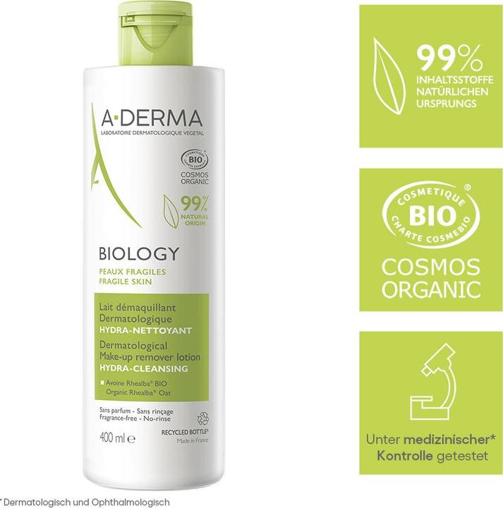 Image du produit A-Derma A derma biology leche desmaq 400ml (Lait nettoyant, 400 ml)