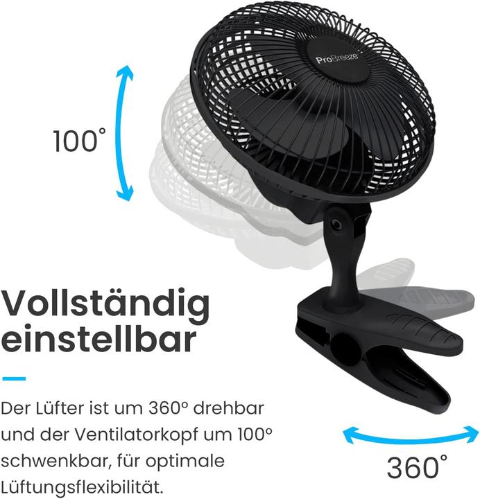 Produktbild Breeze Mini-Ventilator mit Clip (50 dB)