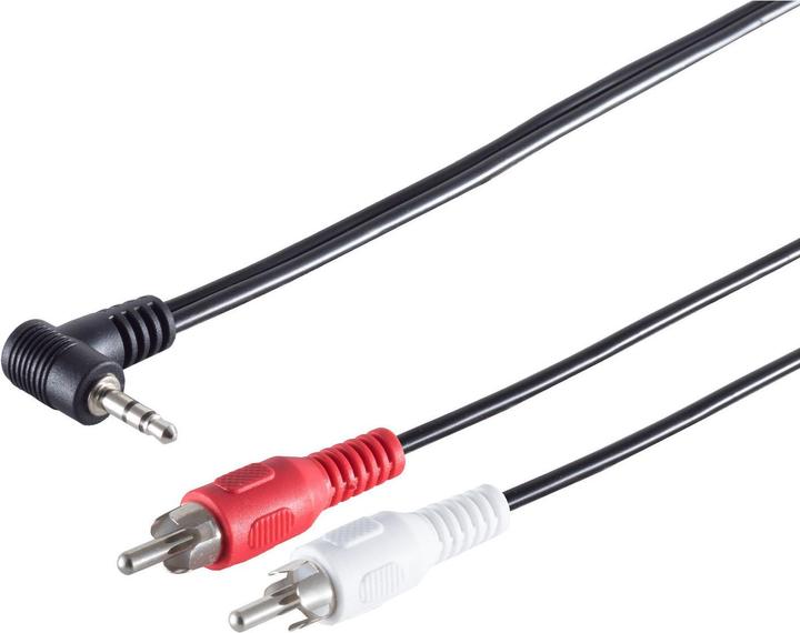 Actual product image Shiverpeaks S/CONN maximum connectivity jack cinch cable angled jack plug 3.5mm stereo to 2 cinch plugs (1.50 m, Cinch)