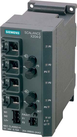 Image du produit Siemens SIMATIC NET, SCALANCE X204-2 (4 ports)