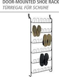 Actual product image Wenko Door shelf black 59.0 x 14.0 x 151.0 cm